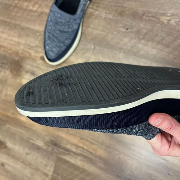 Prada St. Tropez Slip On Twill Loafers Men's 9 Heathered Blue 4D3996 *No Insole - Picture 7 of 15